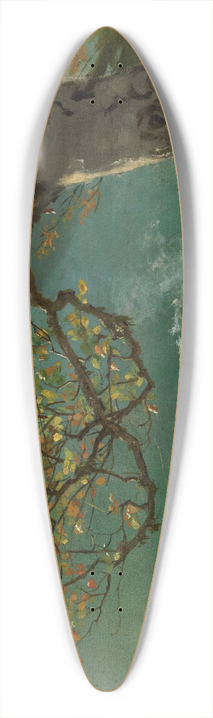 Hans Thoma - Herbstlicher Baum vor Wiesental 39.3 inch art pintail longboard deck