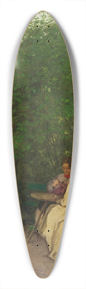 Hans Thoma - Im Garten 39.3 inch art pintail longboard deck