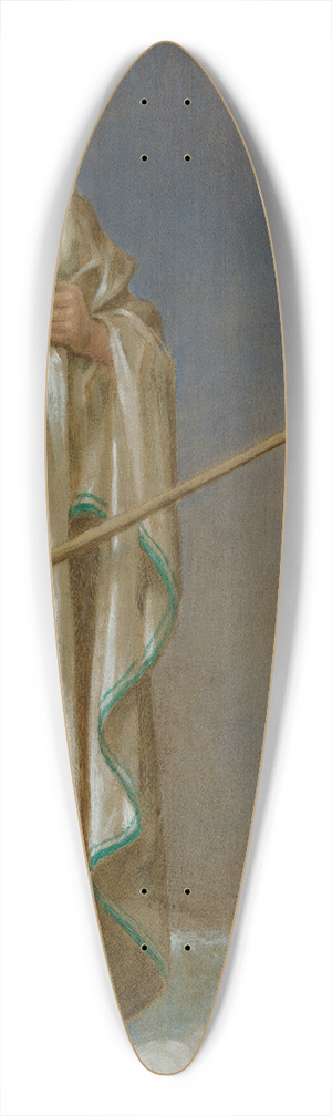 Hans Thoma - Januar (Eisknig) 39.3 inch art pintail longboard deck