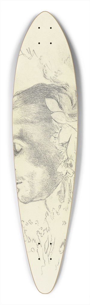 Hans Thoma - Otto Kchler auf dem Totenbett, von links 39.3 inch art pintail longboard deck Hans Thoma - Otto Kchler auf dem Totenbett, von links 39.3 inch art pintail longboard deck