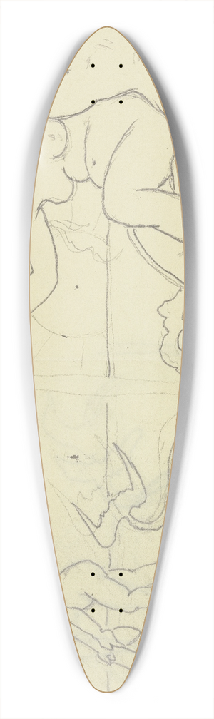 Hans Thoma - Putto auf Delphin, Tritonenpaar (Kachelentwrfe) 39.3 inch art pintail longboard deck