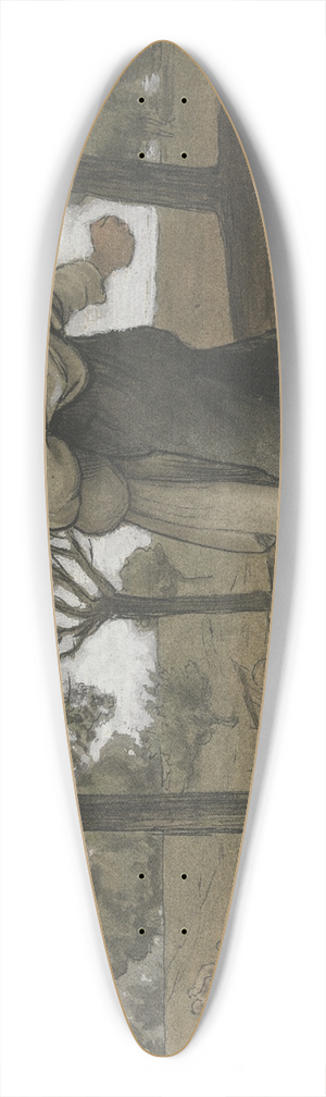 Hans Thoma - Sower 39.3 inch art pintail longboard deck