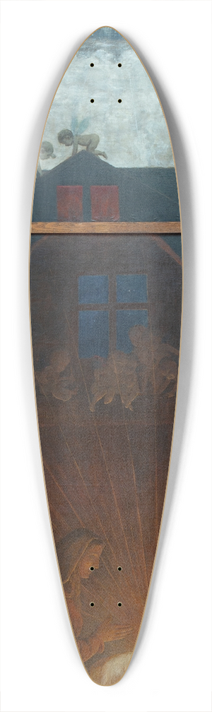 Hans Thoma - Weihnachtstriptychon; Anbetung des Kindes 39.3 inch art pintail longboard deck