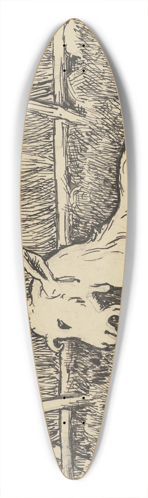 Hans Thoma - Ziege 39.3 inch art pintail longboard deck