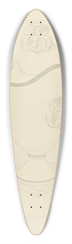 Hans Westendorff - Silver Cream Pitcher 39.3 inch art pintail longboard deck