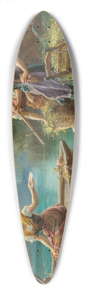 Hans Zatzka - The Love Message 39.3 inch art pintail longboard deck