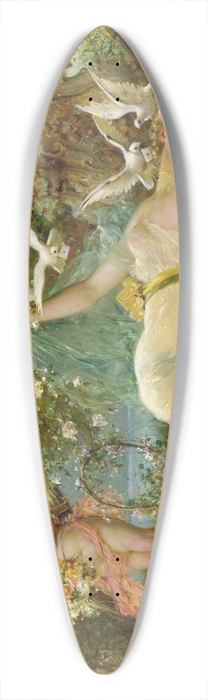Hans Zatzka - Venus And Cupid 39.3 inch art pintail longboard deck