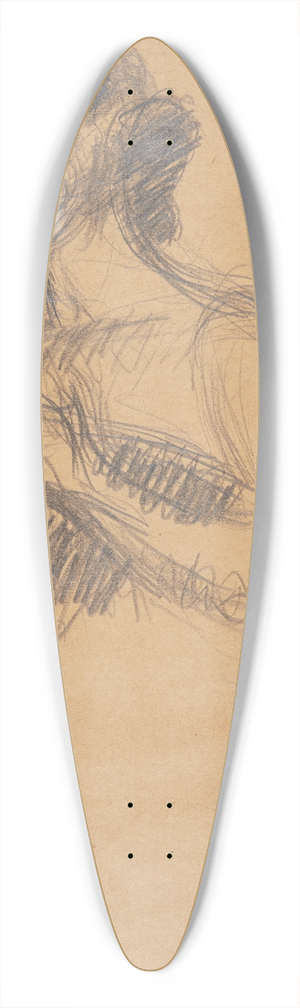 Harald Giersing - Kvindefigur Besse, kunstnerens hustru Halvfigur, trekvart profil mod venstre 39.3 inch art pintail longboard deck
