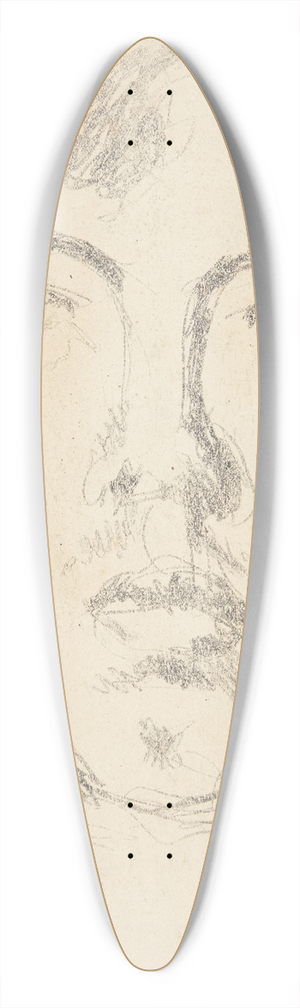 Harald Giersing - Selvportrt Hoved en face 39.3 inch art pintail longboard deck