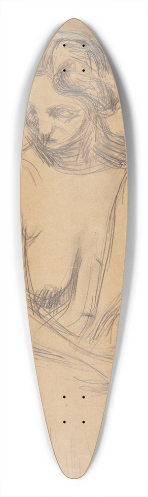 Harald Giersing - Siddende kvindelig model 39.3 inch art pintail longboard deck
