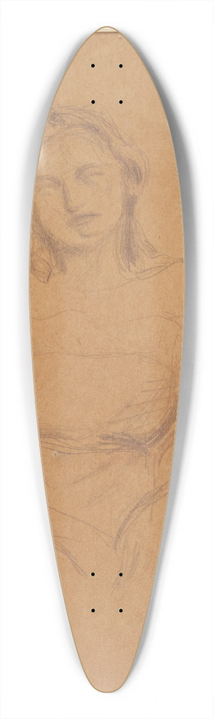 Harald Giersing - Siddende ung pige 39.3 inch art pintail longboard deck
