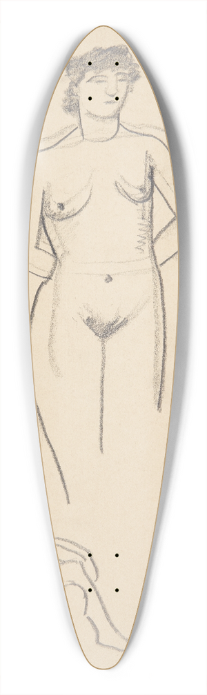Harald Giersing - Stende og siddende kvindelig model 39.3 inch art pintail longboard deck
