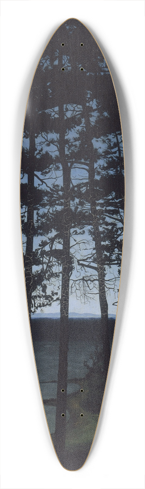 Harald Sohlberg - Fishermans Cottage 39.3 inch art pintail longboard deck