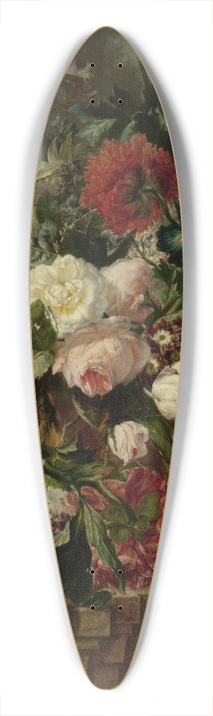Harmanus Uppink - Still Life with Flowers 39.3 inch art pintail longboard deck Harmanus Uppink - Still Life with Flowers 39.3 inch art pintail longboard deck