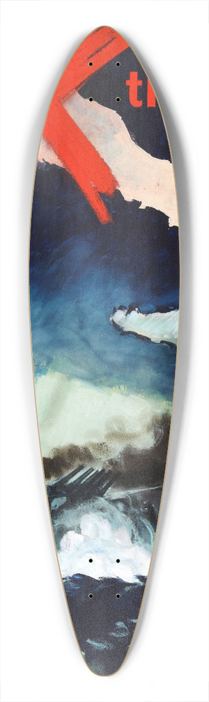 Harold Forster - And the Navy goes on 39.3 inch art pintail longboard deck