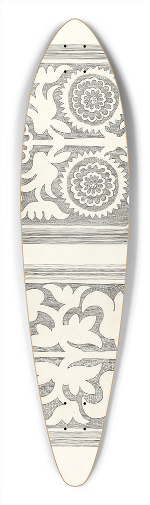 Harold Merriam - Panels from Hartford Chest 39.3 inch art pintail longboard deck