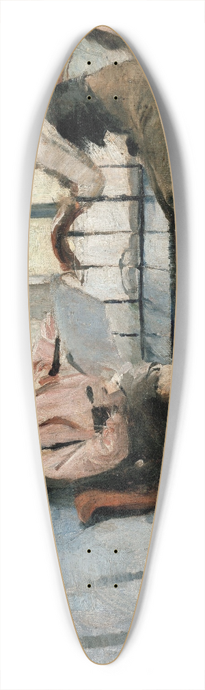 Harriet Backer - Farm Interior, Knabberud in Brum 39.3 inch art pintail longboard deck Harriet Backer - Farm Interior, Knabberud in Brum 39.3 inch art pintail longboard deck