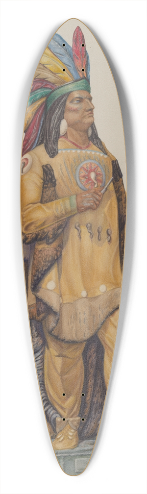 Harriette Gale - Cigar Store Indian 39.3 inch art pintail longboard deck