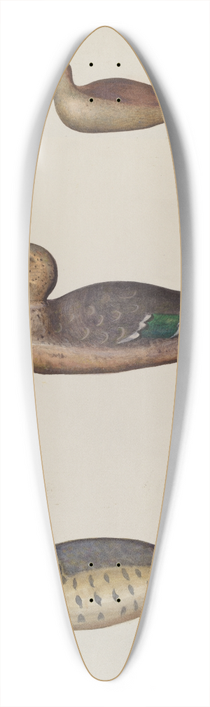 Harriette Gale - Three Decoy Ducks 39.3 inch art pintail longboard deck