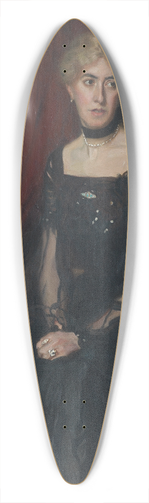 Harrington Mann - Portrait of an Elegant Lady 39.3 inch art pintail longboard deck