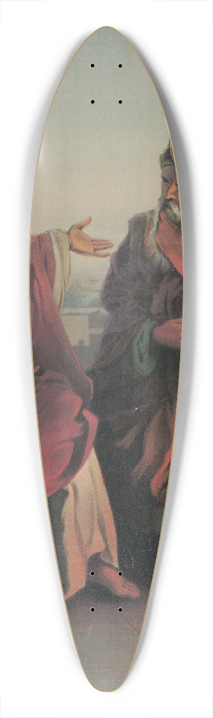 Harris, Jones & Co - Christ and Nicodemus 39.3 inch art pintail longboard deck