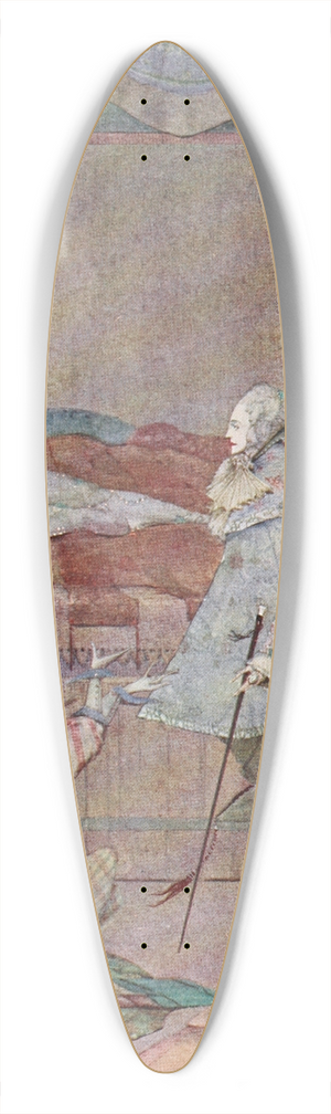 Harry Clarke - He saw, upon a bed, the finest sight was ever beheld 39.3 inch art pintail longboard deck