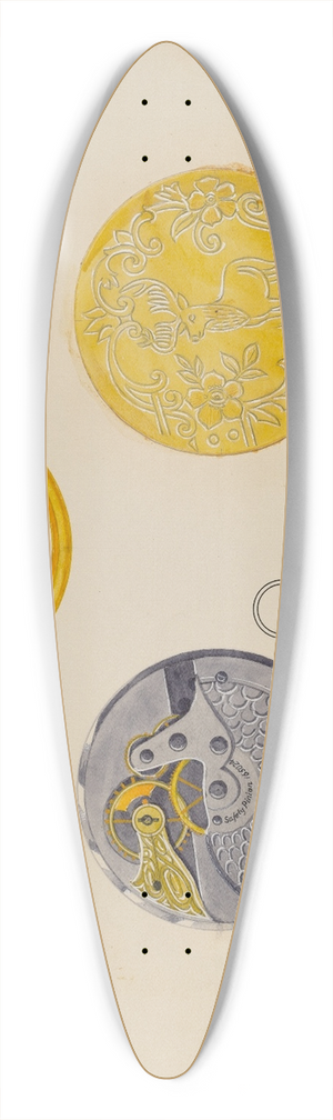 Harry G. Aberdeen - Gold Watch with Frame and Case 39.3 inch art pintail longboard deck