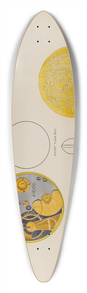 Harry G. Aberdeen - Watch, Frame and Case 39.3 inch art pintail longboard deck