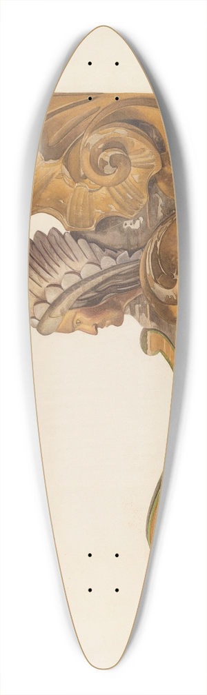 Harry King - Circus Wagon Decorative Carving 39.3 inch art pintail longboard deck