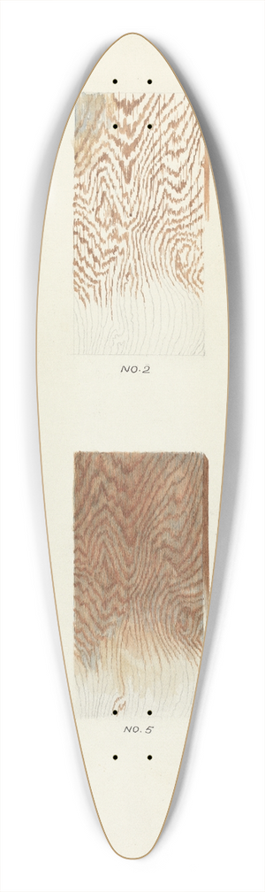 Harry Mann Waddell - Technique Demo (Wood Grain) 39.3 inch art pintail longboard deck