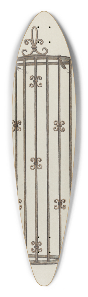 Harry Mann Waddell - Window Grille 39.3 inch art pintail longboard deck