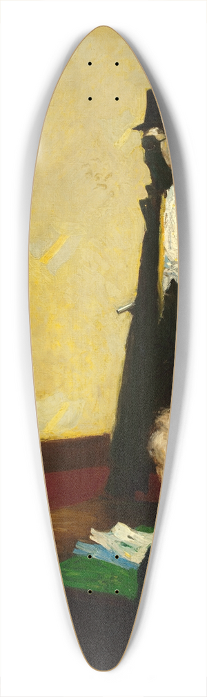 Harvey T. Dunn - The Masked Man 39.3 inch art pintail longboard deck