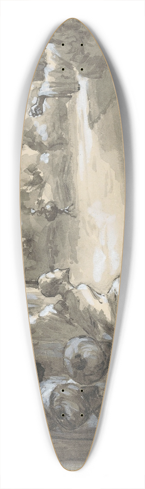 H.C. Louwerse - Bijeenkomst van mannen 39.3 inch art pintail longboard deck
