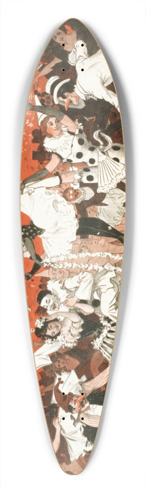 H.C. Miner Litho. Co. - Bon Ton Burlesquers 39.3 inch art pintail longboard deck
