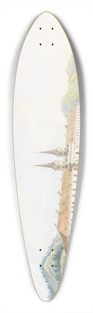 Heinrich Adam - Schloss Tegernsee 39.3 inch art pintail longboard deck