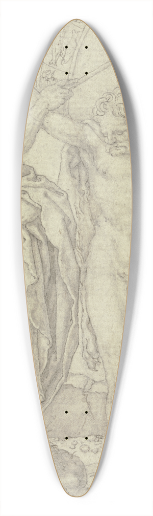 Heinrich Aldegrever - Herkules hilft Atlas die Weltkugel tragen 39.3 inch art pintail longboard deck