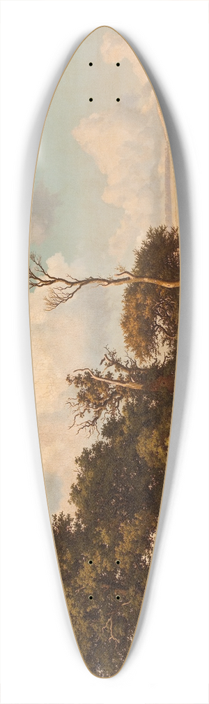 Heinrich Buntzen - Oak Trees By A Pool 39.3 inch art pintail longboard deck