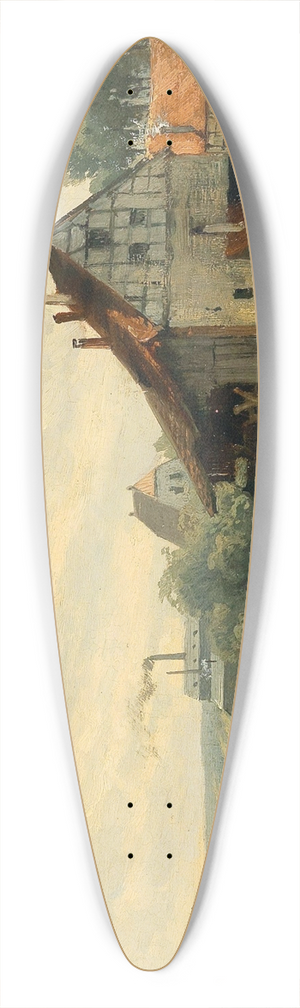Heinrich Deiters - Mill at Broich 39.3 inch art pintail longboard deck