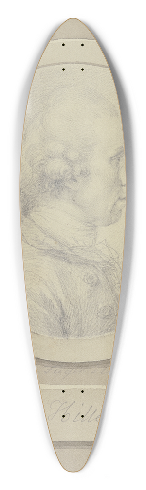 Heinrich Friedrich Fger - Brustbild des Johann Adam Hiller im Profil nach rechts 39.3 inch art pintail longboard deck