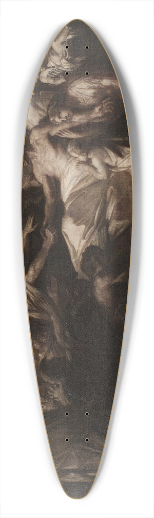 Heinrich Friedrich Fger - Der Tod des Germanicus 39.3 inch art pintail longboard deck