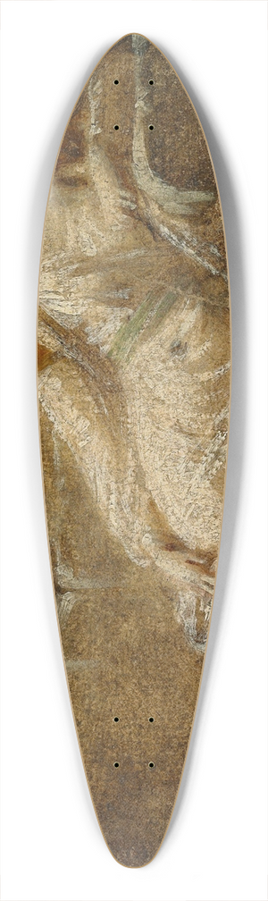 Heinrich Friedrich Fger - Reclining Woman 39.3 inch art pintail longboard deck