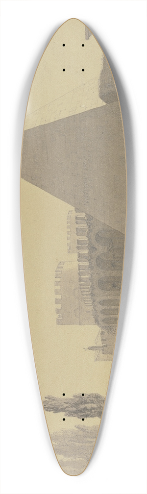 Heinrich Hbsch - Der protestantische Friedhof bei der Cestiuspyramide in Rom 39.3 inch art pintail longboard deck