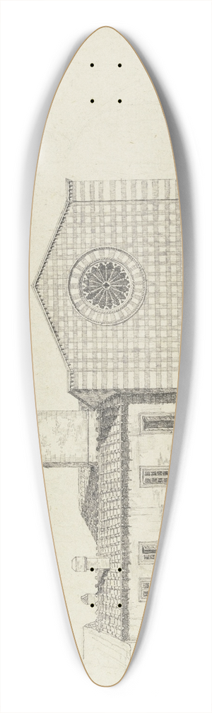 Heinrich Hbsch - Die Kirche S. Giuliana bei Perugia 39.3 inch art pintail longboard deck