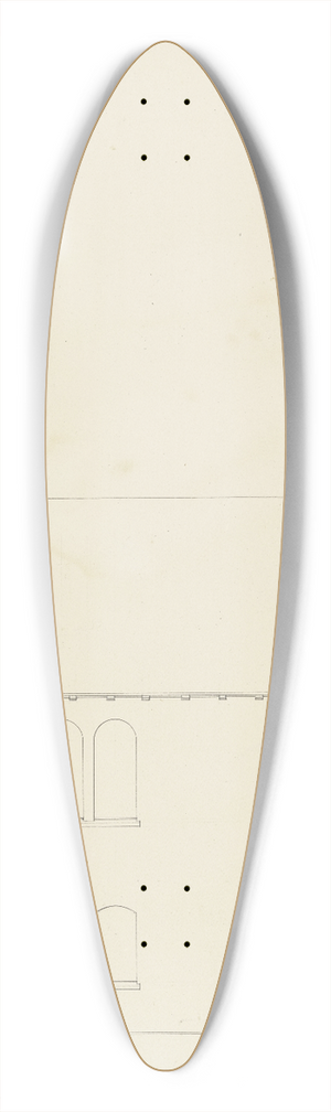 Heinrich Hbsch - Seitenansicht einer Kirche fr die Gemeinde Friedrichsdorf 39.3 inch art pintail longboard deck