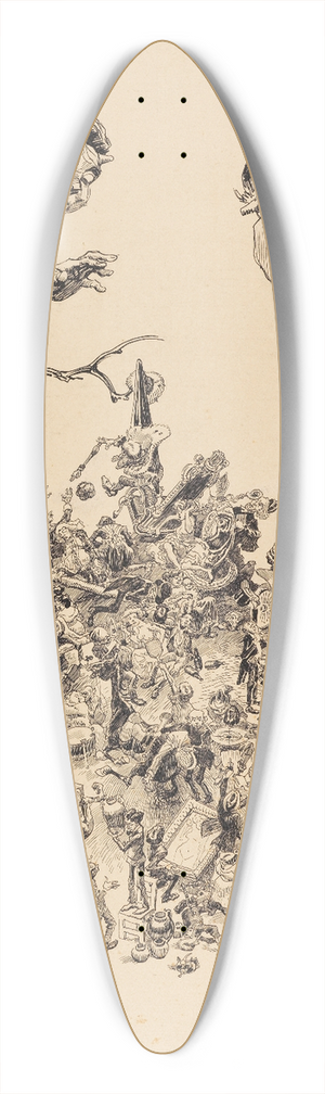 Heinrich Kley - Der Ameisenhaufen 39.3 inch art pintail longboard deck