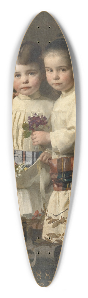 Heinrich Lauenstein - Geschwister im Schlosspark 39.3 inch art pintail longboard deck