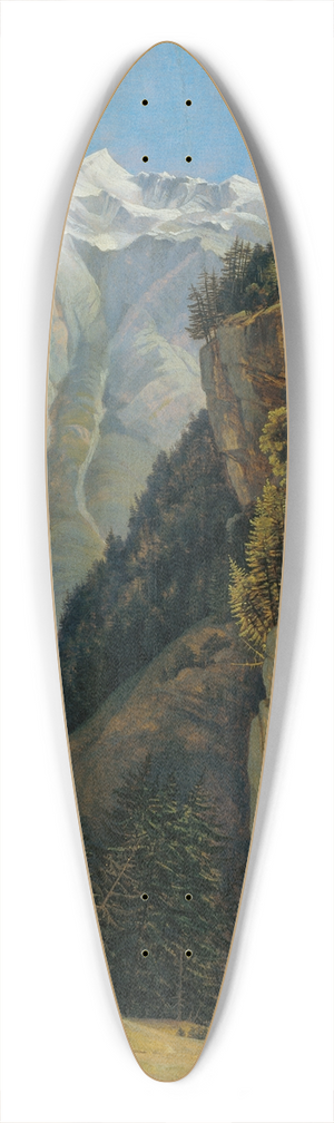 Heinrich Reinhold - Der Watzmann vom Wimbachtal aus 39.3 inch art pintail longboard deck