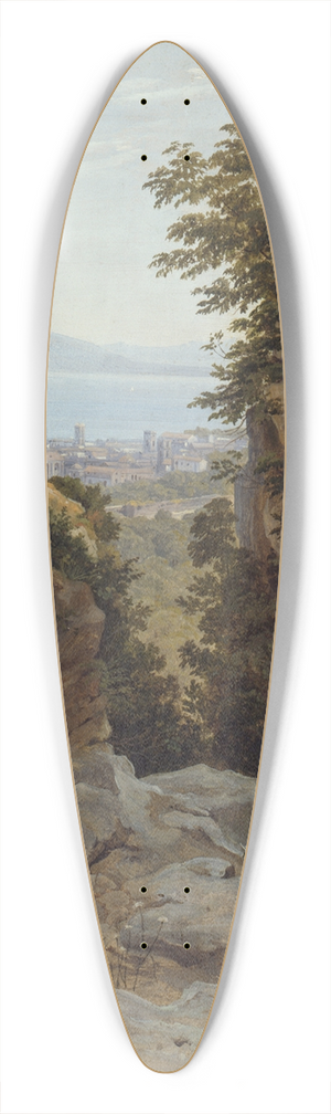 Heinrich Reinhold - Italian Landscape 39.3 inch art pintail longboard deck