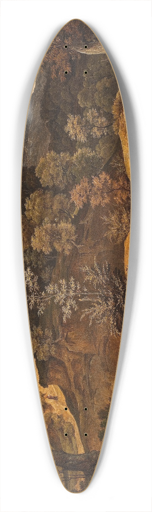 Heinrich Reinhold - Landscape, With The Good Samaritan 39.3 inch art pintail longboard deck