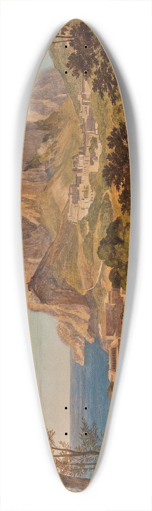 Heinrich Reinhold - Scene From The Isle Of Capri 39.3 inch art pintail longboard deck